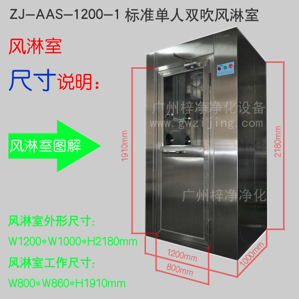 单人双吹风淋室风淋室尺寸说明